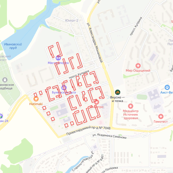 карта Бунинские Луга