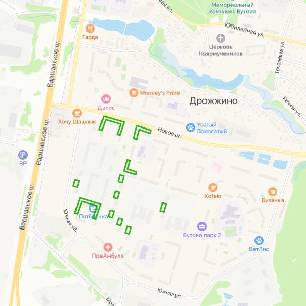 карта Бутово парк 2Б
