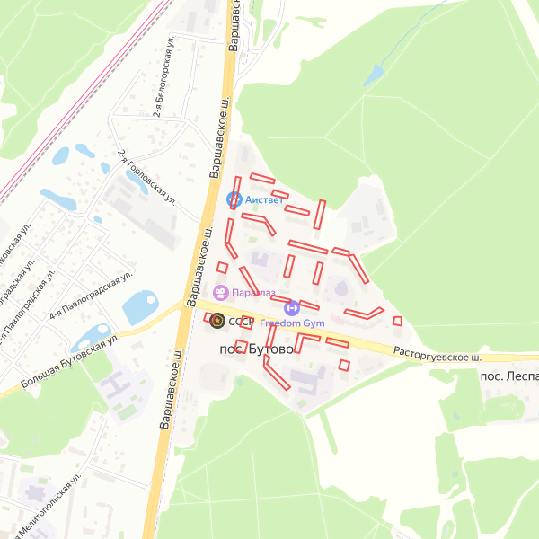 карта Бутово парк