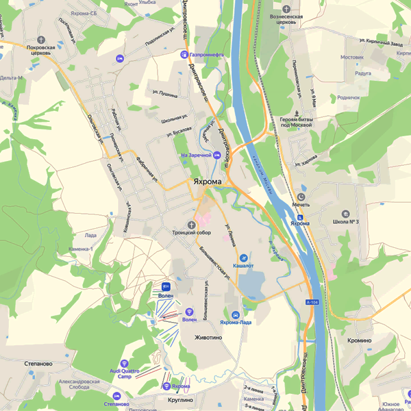 карта Яхрома